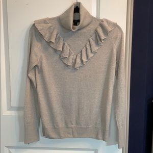J. Crew Ruffled Turtleneck Sweater